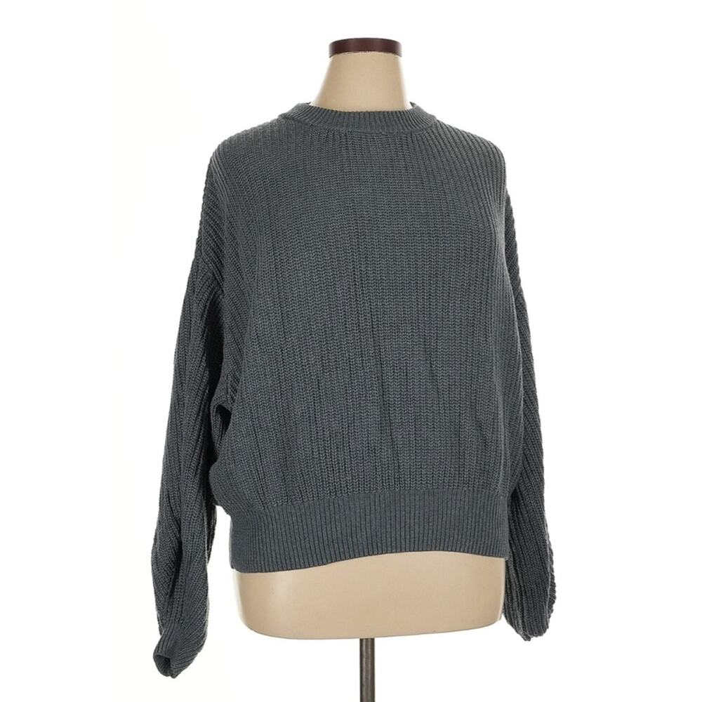 Modern Citizen Boxy Slouchy‎ Sweater XL Textured Knit Cozy Pullover Top Gray